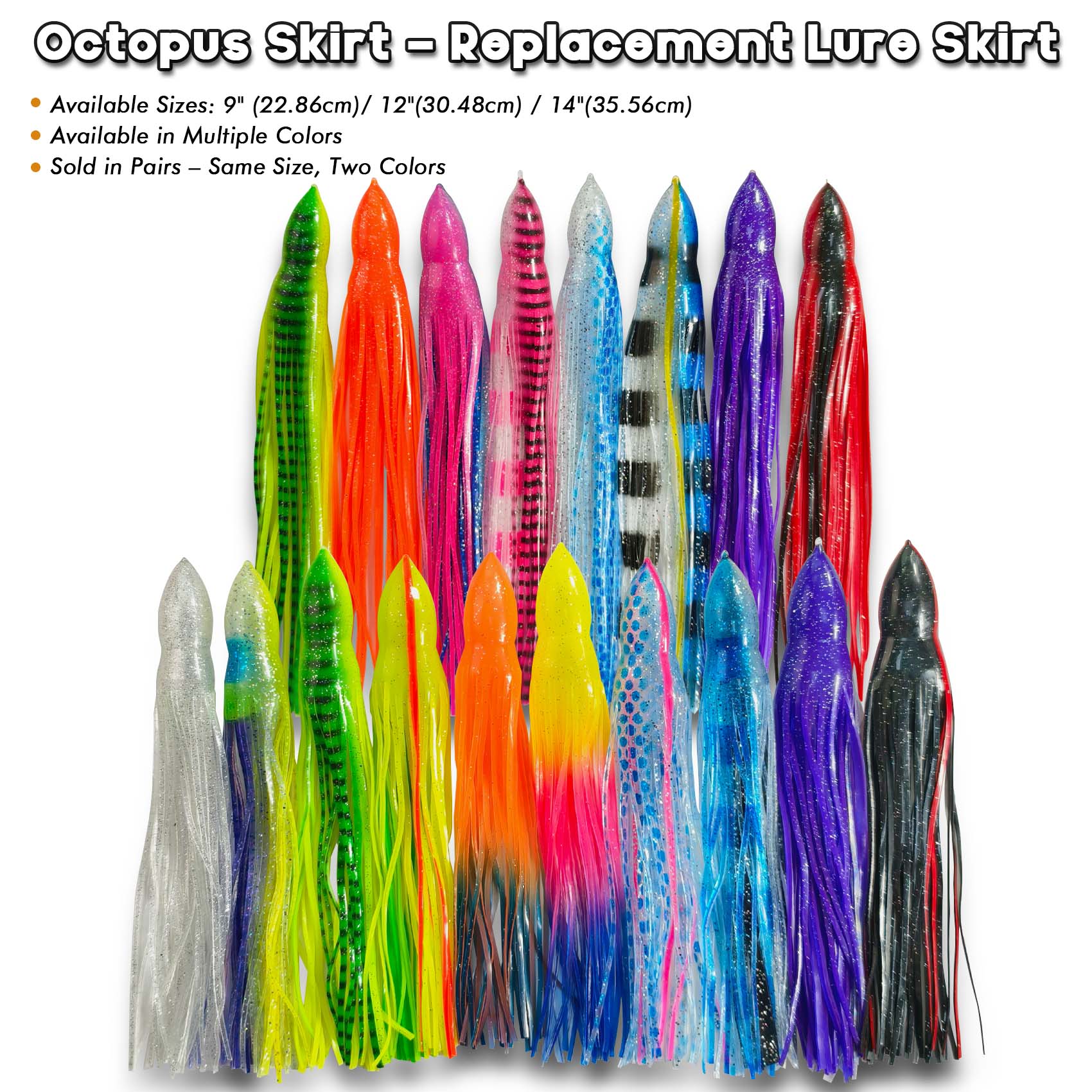 Fishing Lure Buzzbait - Aventik Squid Skirt for Trolling Lure