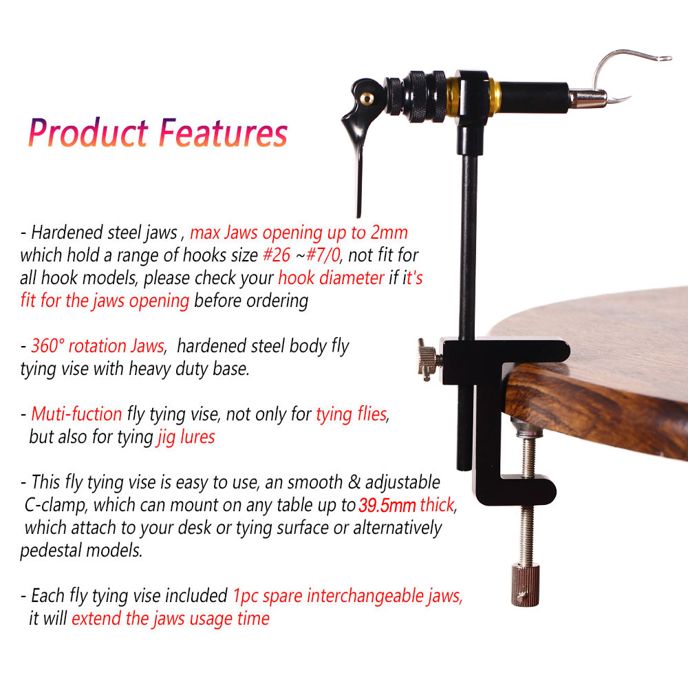 1PC 360° Rotation C-Clamp Fly  - Fishing Lure Jig recension och pris