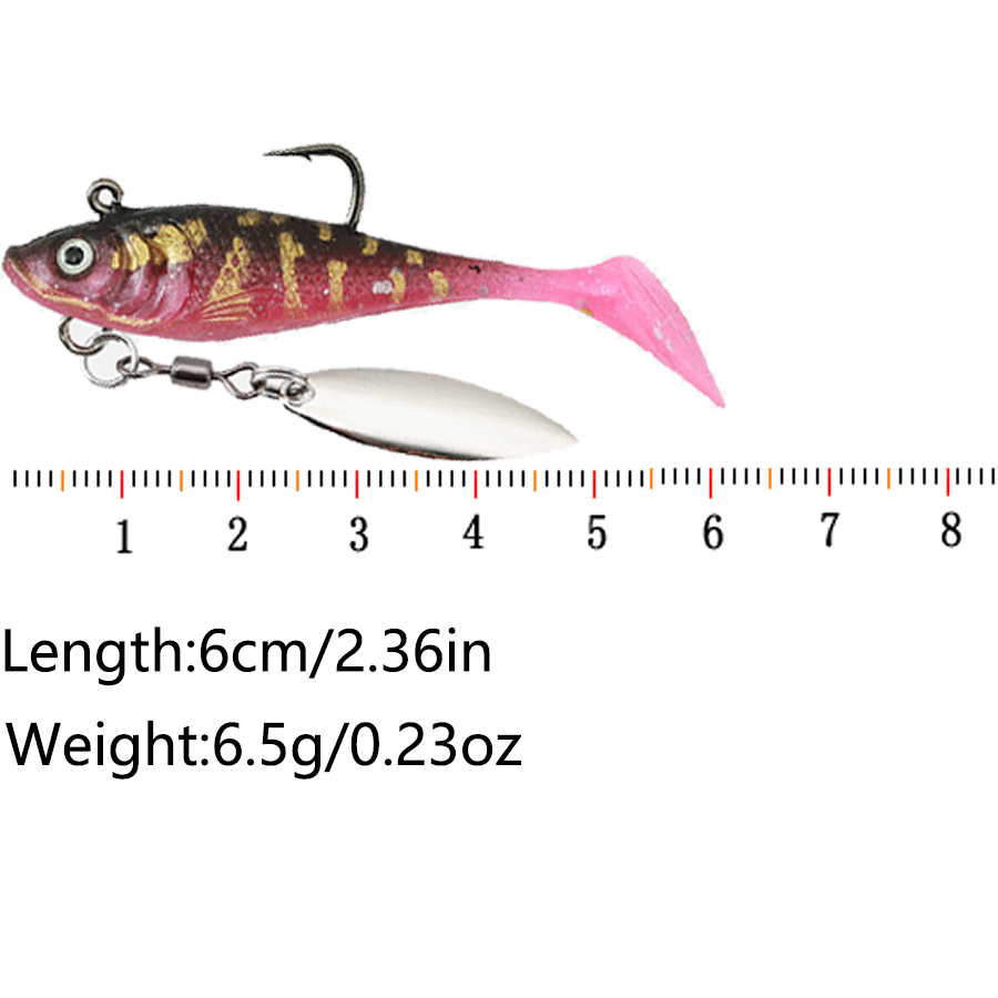 5PCS T-Tail Soft Bait Artifici - Fishing Lure Swimbait recension och pris