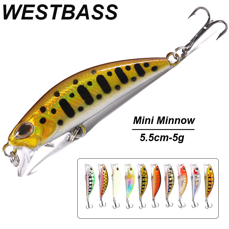 WESTBASS 1PX Micro Minnow Lure - Fishing Lure Popper recension och pris