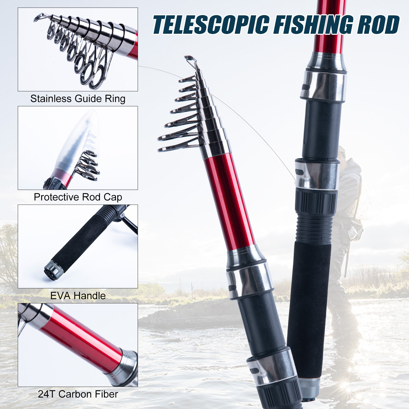 Goture Telescopic Fishing Rod  - Fishing Lure Making Kit recension och pris