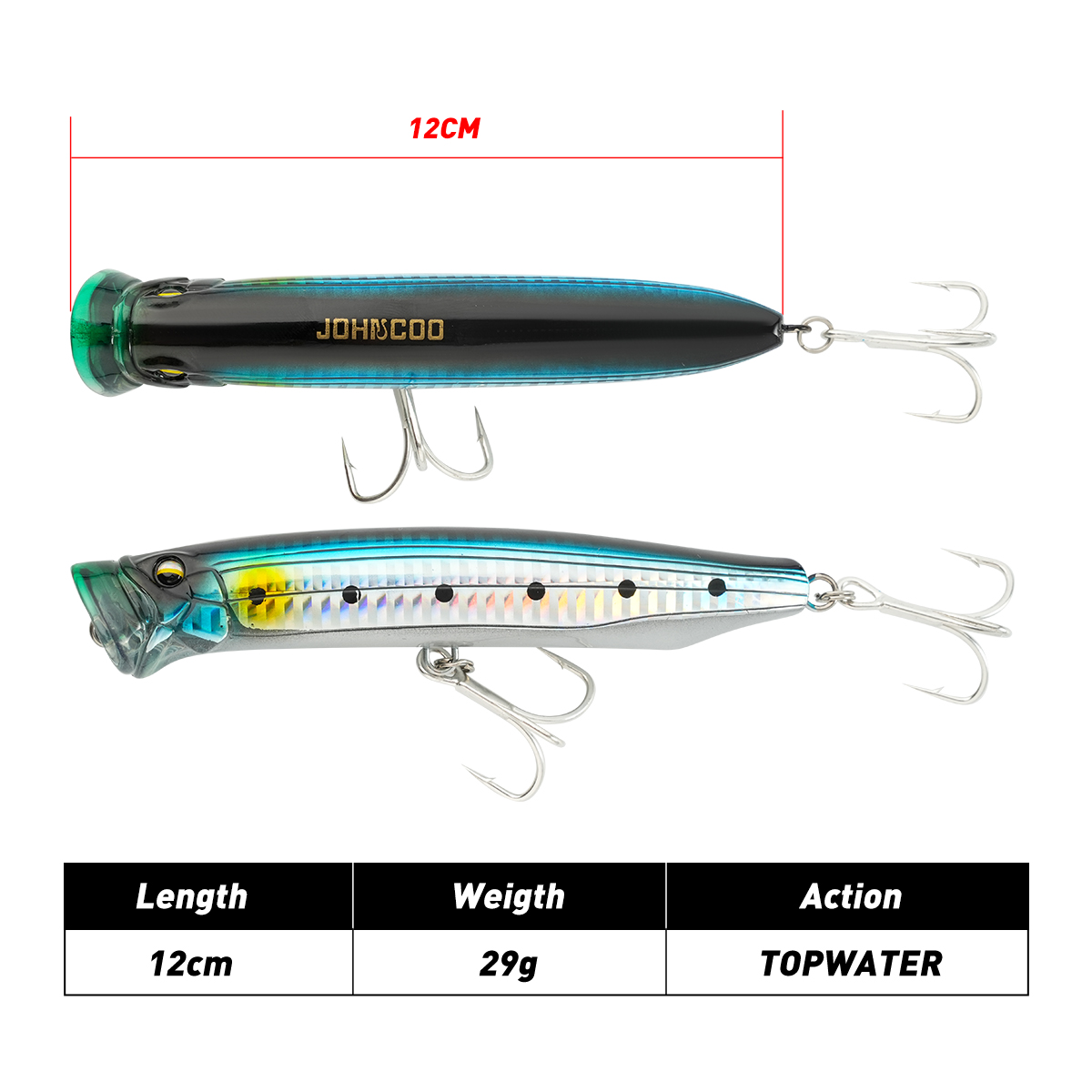 Johncoo Popper Fishing lure To - Fishing Lure Popper recension och pris