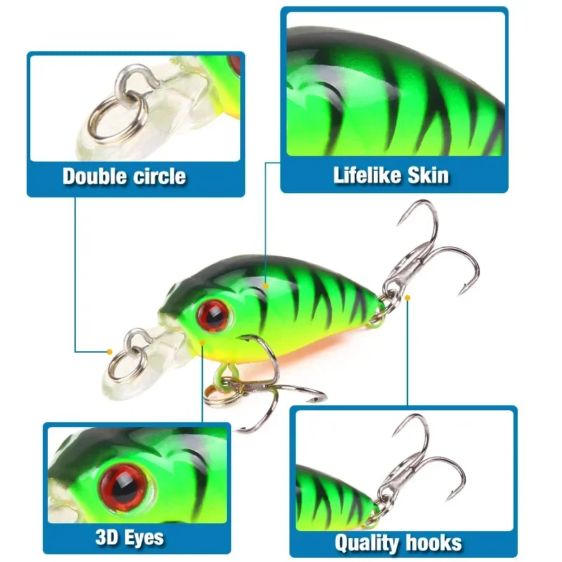 4.5cm 4g 1pcs Mini Minnow Fish - Fishing Lure Crankbait recension och pris