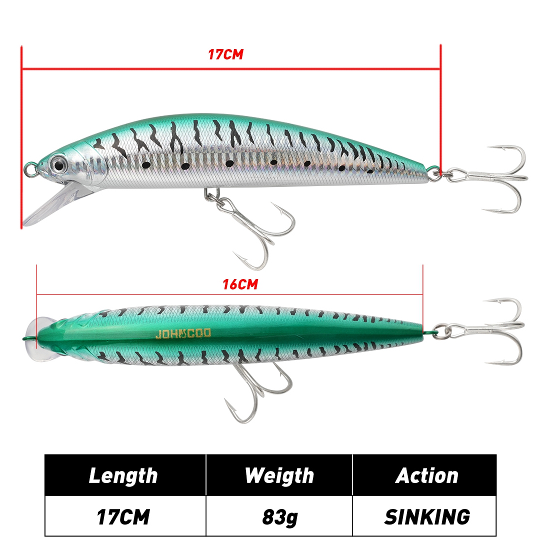 Heavy Sinking Big Minnow 17cm  - Fishing Lure Swimbait recension och pris