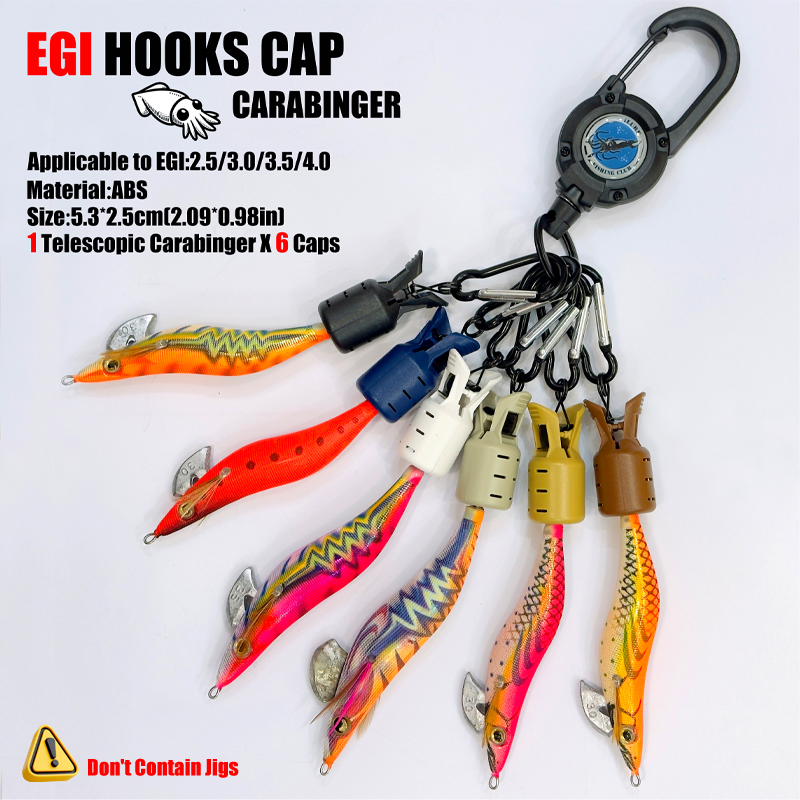 Squid Jig Hook Caps and Carabi - Fishing Lure Jig recension och pris