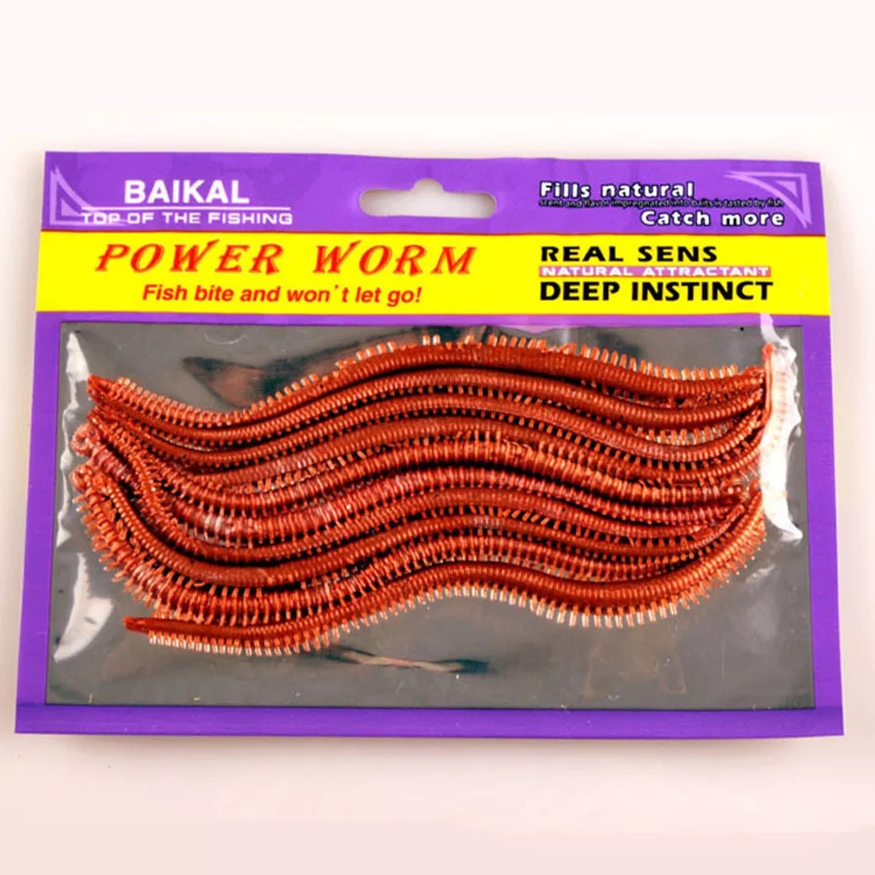 10PCS/Lot Artificial Sea Worms - Fishing Lure Soft Plastic recension och pris