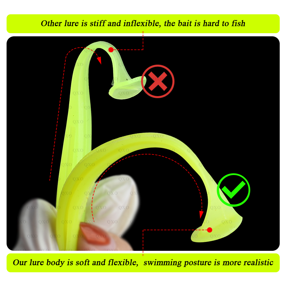 QXO Fishing Soft Lure Worm Wit - Fishing Lure Soft Plastic recension och pris