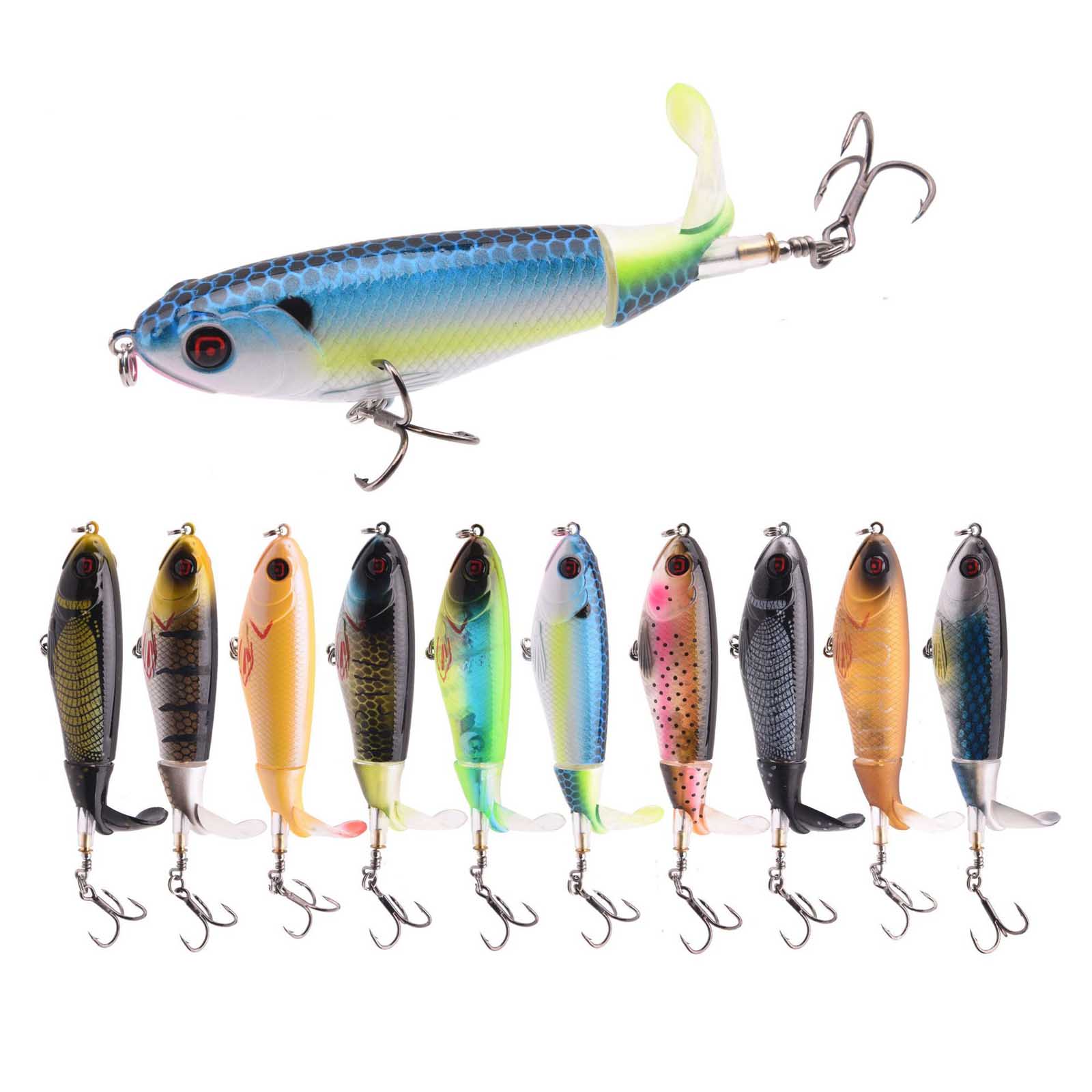 10.5cm/17g Propeller Tractor T - Fishing Lure Popper recension och pris