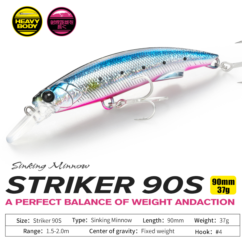 TSURINOYA 90S Heavy Minnow Sin - Fishing Lure Buzzbait recension och pris