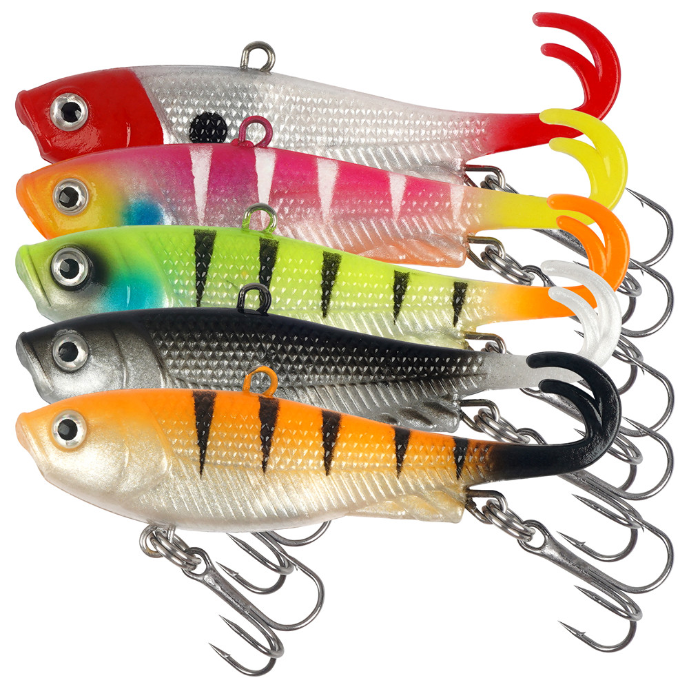 5Pcs Pre-Rigged Jig Head Wobbl - Fishing Lure Swimbait recension och pris