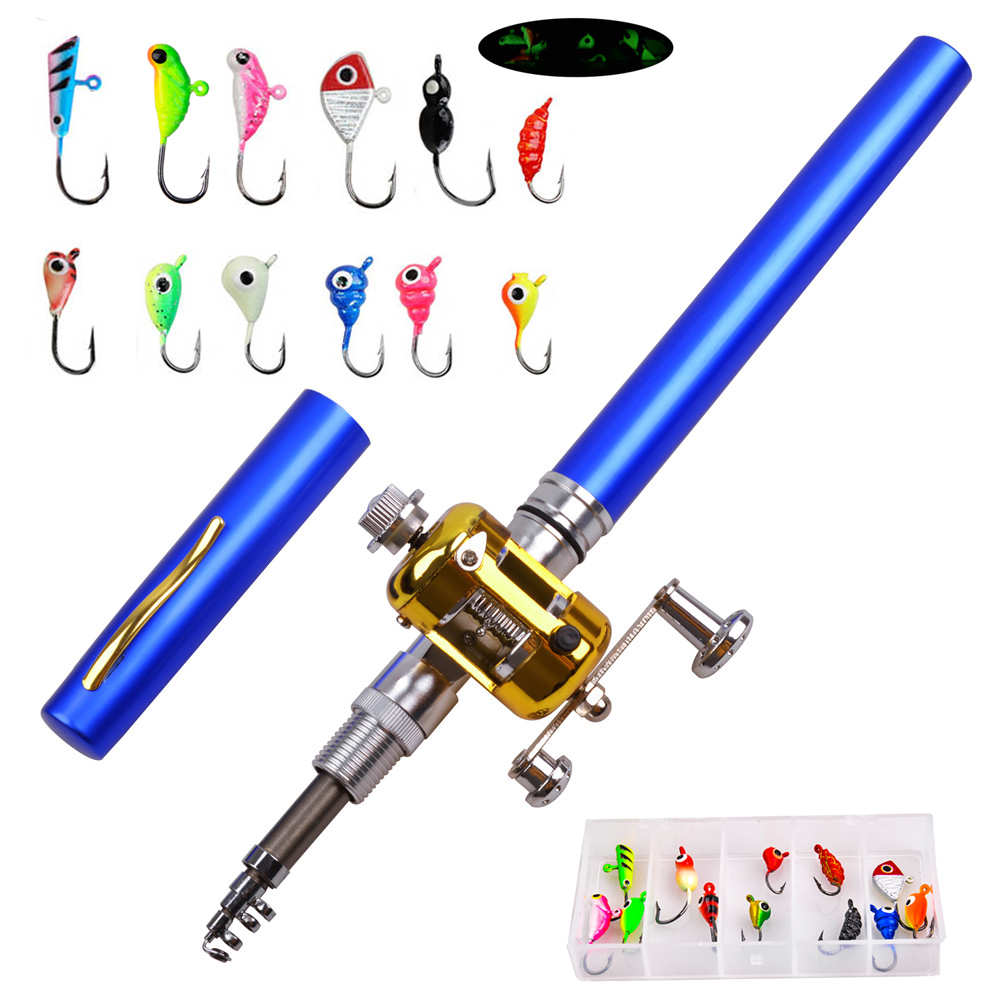 Mini ice fishing rod Combo wit - Fishing Lure Jig recension och pris